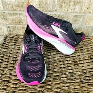 Brooks Adrenaline 25 BLACK PINK Running Sneakers(Women 9B) Comfort Walking Shoes